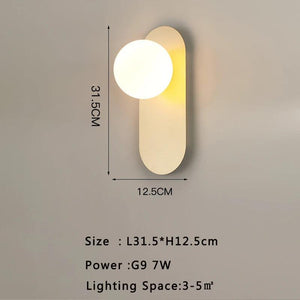 Interior LED Wall Lamp for Background Living Room with 7w G9 Bulb Indoor Wall Lights Wall Sconce for Bedroom Dining Room