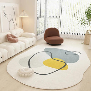 Irregular Ins Style Plush Carpets Home Bedroom Decor Bedside Carpet Minimalist Cloakroom Lounge Rug Modern Home Living Room Rugs