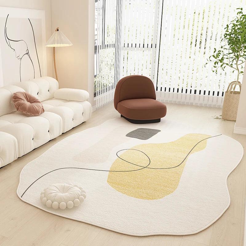 Irregular Ins Style Plush Carpets Home Bedroom Decor Bedside Carpet Minimalist Cloakroom Lounge Rug Modern Home Living Room Rugs