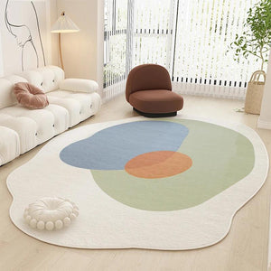 Irregular Ins Style Plush Carpets Home Bedroom Decor Bedside Carpet Minimalist Cloakroom Lounge Rug Modern Home Living Room Rugs