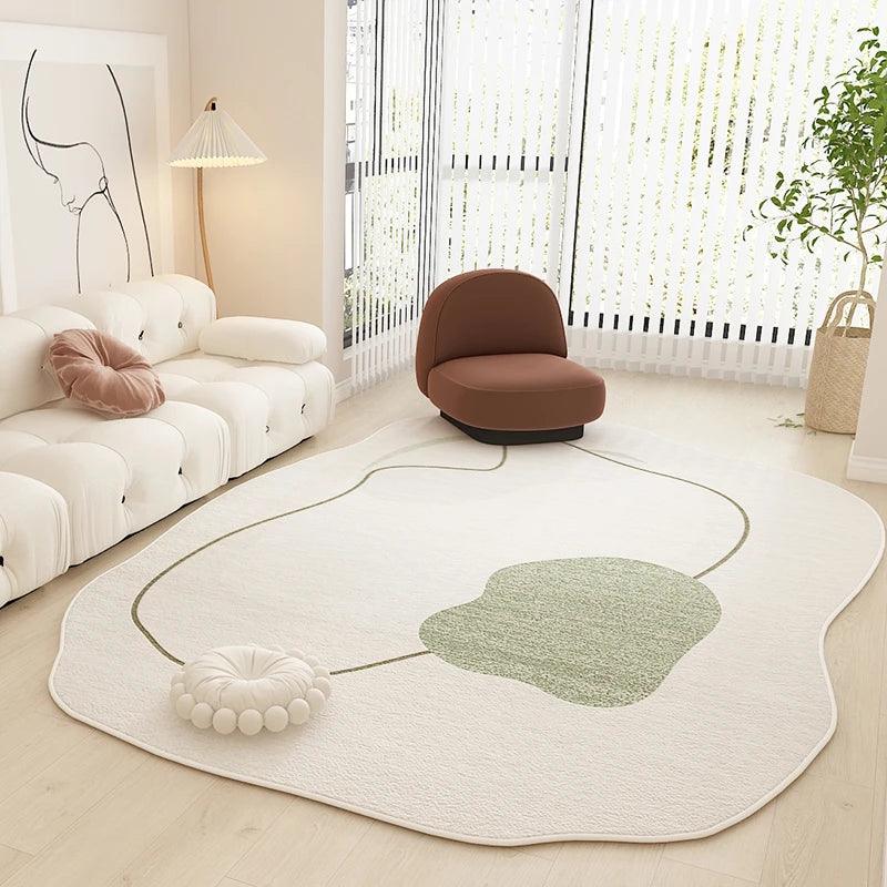 Irregular Ins Style Plush Carpets Home Bedroom Decor Bedside Carpet Minimalist Cloakroom Lounge Rug Modern Home Living Room Rugs