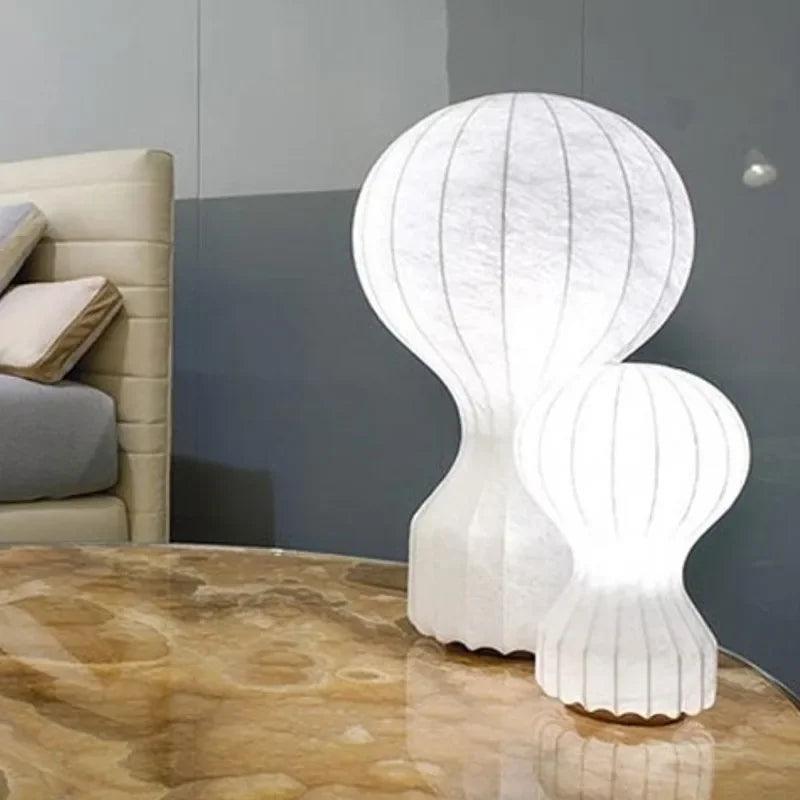 Italian Designer Silk Desk Lamp Bedroom Living Room Hotel Study Led Table Light Modern Lighting Home Decoration Balloon Lamps