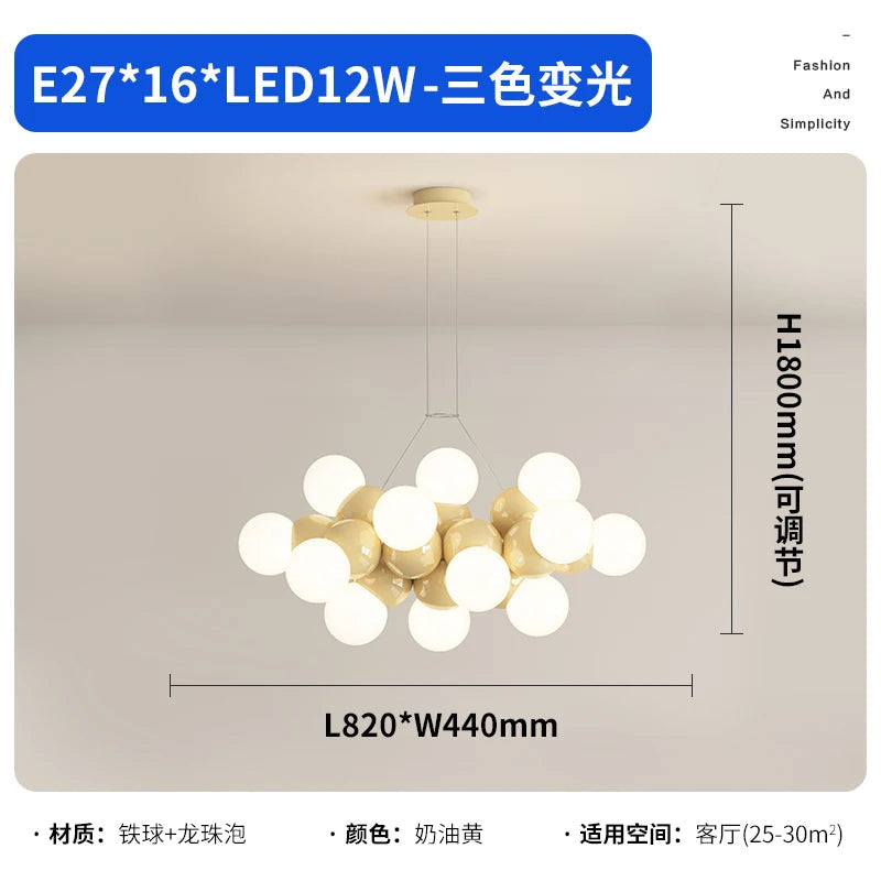 Italian Designer Style Living Room Pendant Lamp Cream Style Dining Table Dining Hall Restaurant Pendant Lamp 2023 New Chandelier