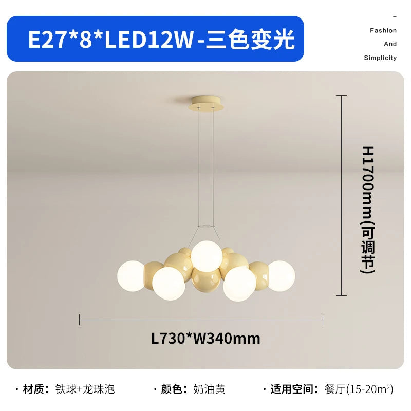 Italian Designer Style Living Room Pendant Lamp Cream Style Dining Table Dining Hall Restaurant Pendant Lamp 2023 New Chandelier