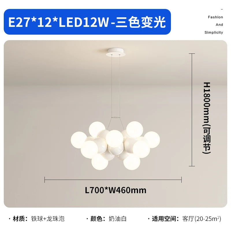 Italian Designer Style Living Room Pendant Lamp Cream Style Dining Table Dining Hall Restaurant Pendant Lamp 2023 New Chandelier