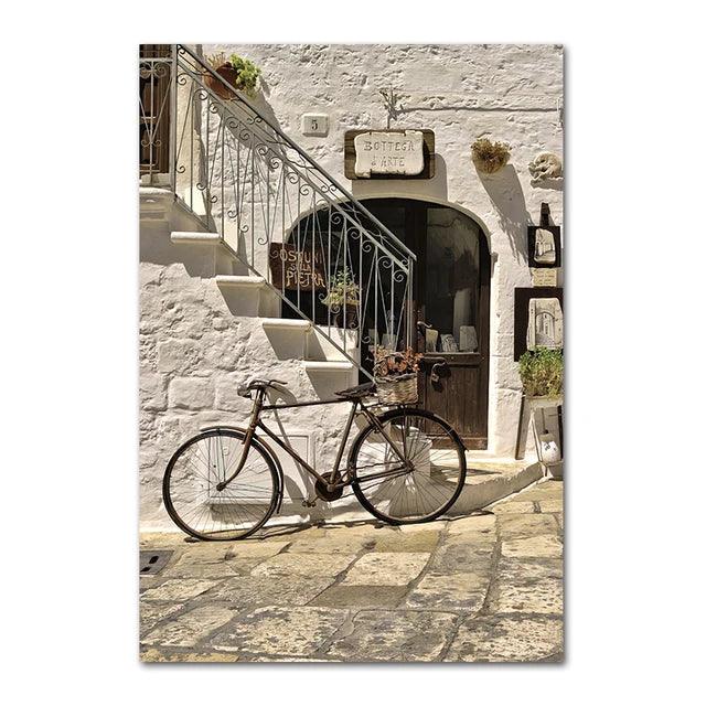 Italian Town Lemon Orange Harvest Poster and Prints Home Garden Plants Canvas Painting Car Bike Interior Decor Picture Wall Art