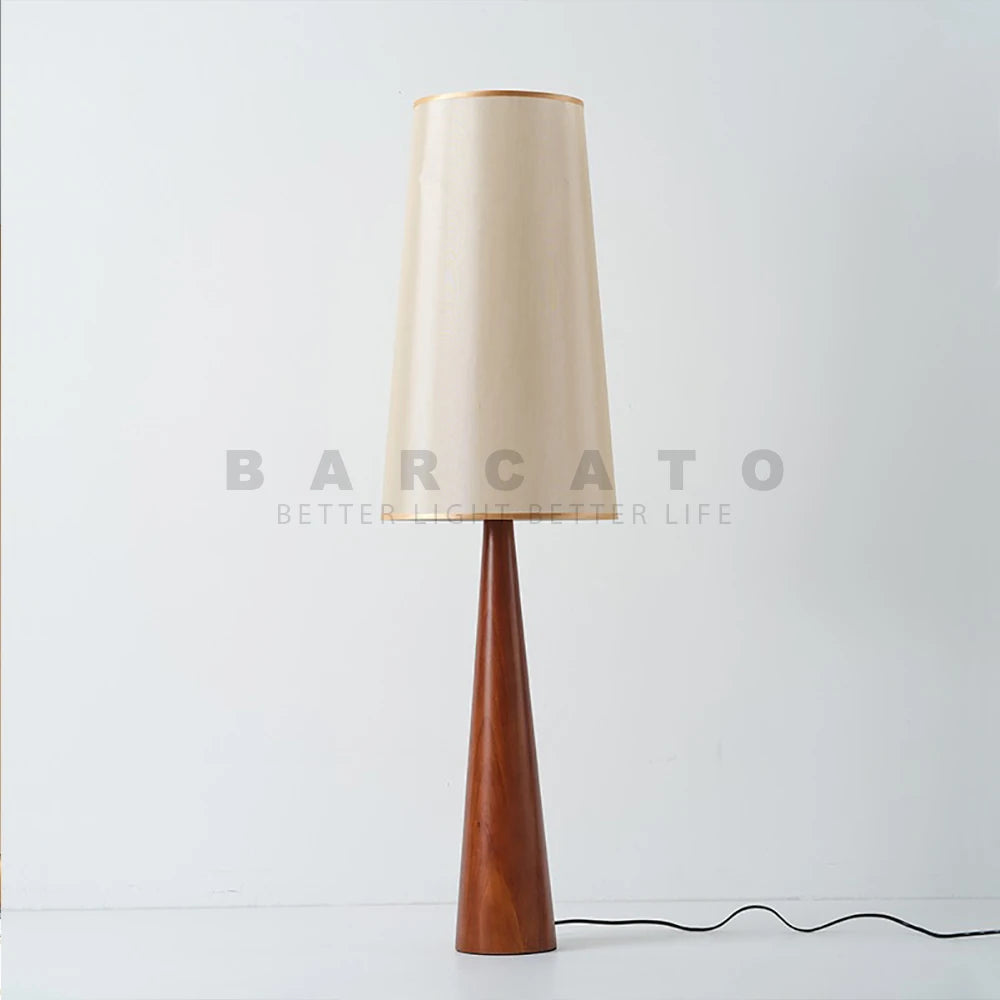 Japanese Designer Wabi-sabi Solid Wood Floor Lamp LED E27 Art Decorative Corner Standing Lamp Living Room Study Bedroom Cafe