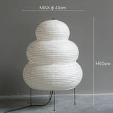 Japanese Wabi-sabi Tripod Floor Lamp Bedroom Bedside Living Dining Room Study Loft Decor Desk Light White Rice Paper Table Lamp