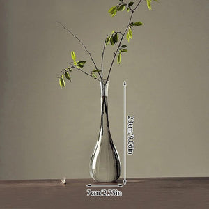 Japanese Zen Vase Transparent Glass Countertop Vase Home Decoration Flower Arrangement Hydroponic Home Decora Grace Small Vase