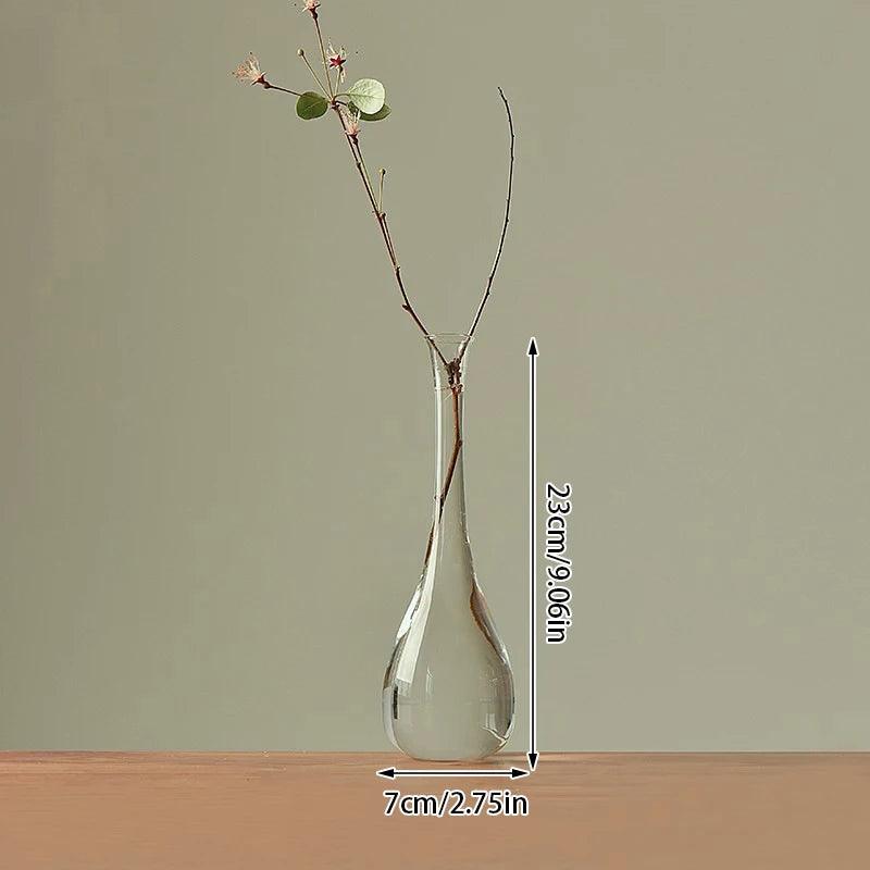 Japanese Zen Vase Transparent Glass Countertop Vase Home Decoration Flower Arrangement Hydroponic Home Decora Grace Small Vase