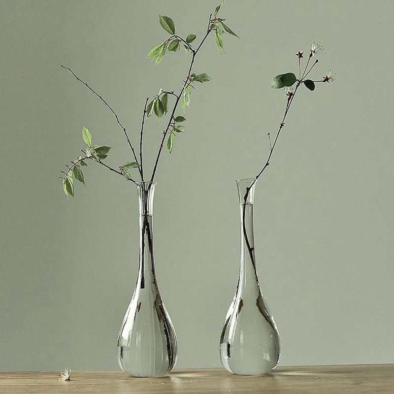 Japanese Zen Vase Transparent Glass Countertop Vase Home Decoration Flower Arrangement Hydroponic Home Decora Grace Small Vase