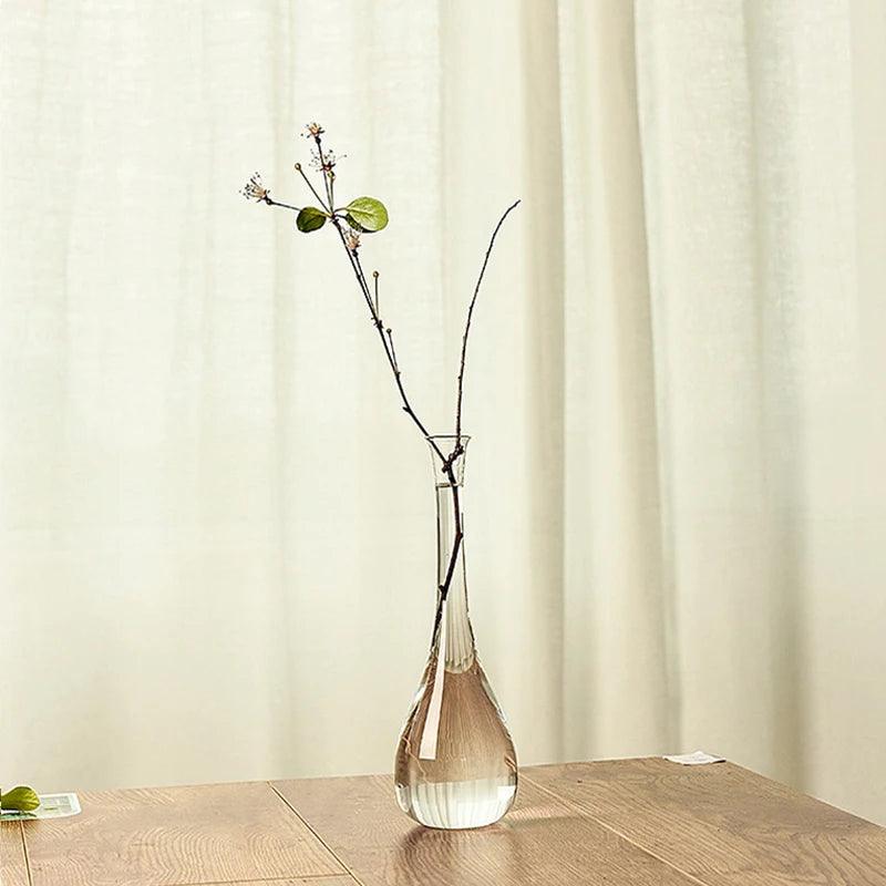 Japanese Zen Vase Transparent Glass Countertop Vase Home Decoration Flower Arrangement Hydroponic Home Decora Grace Small Vase