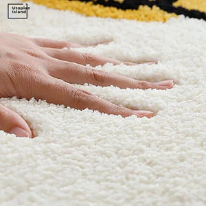 Keep Off Carpets For Living Room Fluffy Carpet For Bed Room Plush Floor Mat Soft Rugs Furry Play Mat Area Rugs 3d Black Doormat