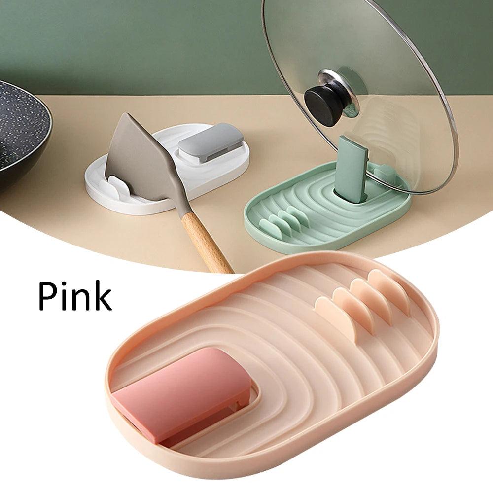 Kitchen Colorful Pot Lid Rack Multifunctional Home Kitchen Spatula Storage Shelf Place Mat Organizer Cutlery Rack Cooking Gadget