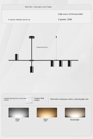 Kitchen Hanging Ceiling Lamps Simple Modern Style Long Chandelier LED Living Room Pendant Light Fixture Dining Bar Counter Lamp