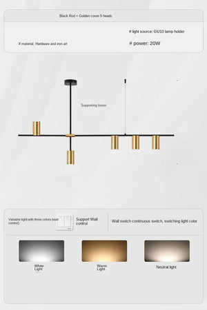 Kitchen Hanging Ceiling Lamps Simple Modern Style Long Chandelier LED Living Room Pendant Light Fixture Dining Bar Counter Lamp