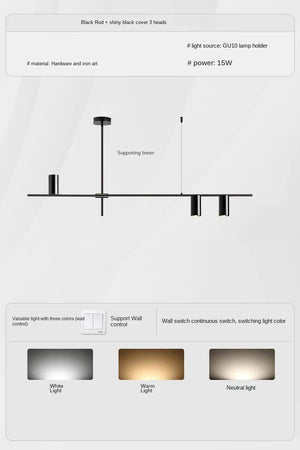 Kitchen Hanging Ceiling Lamps Simple Modern Style Long Chandelier LED Living Room Pendant Light Fixture Dining Bar Counter Lamp