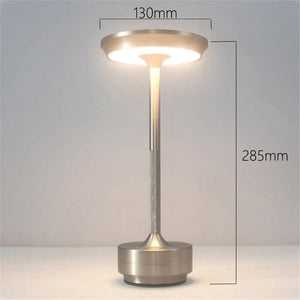 LED Aluminum Alloy Waterproof Rechargeable Desk Lamp Touch Dimming Metal Table Lamps For Bar Living Room Reading Camping Lights