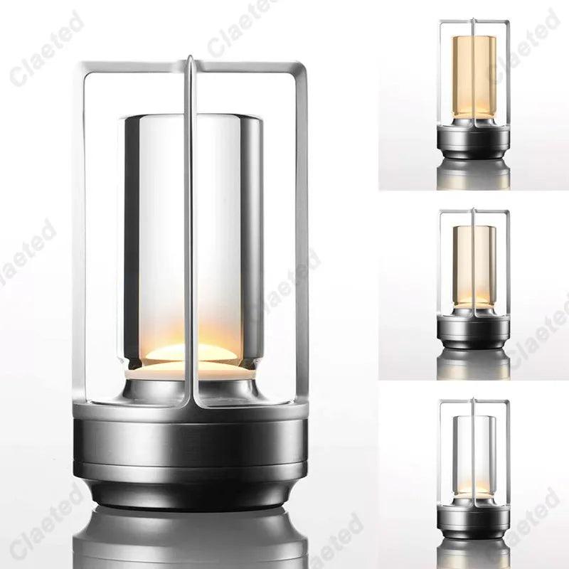 LED Cordless Table Lamp industrial style Metal Desk Lamps Outdoor Camping Atmosphere Light Restaurant Creative Night Lights