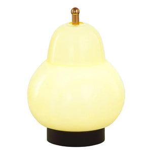 LED Cream Pear Table Lamp Bedroom Bedside Simple Living Room Charging Portable High-end Atmosphere Decoration Small Night Light