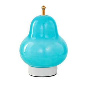 LED Cream Pear Table Lamp Bedroom Bedside Simple Living Room Charging Portable High-end Atmosphere Decoration Small Night Light