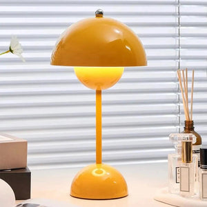 LED Table Lamps Rechargeable Mushroom Flower Bud Desk Lamp Touch Night Light For Cafe Bedroom Restaurant Modern Decoration Gifts