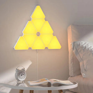 LED Triangular Quantum Lamp RGB Wall Lamp Smart Pickup Rhythm Background Light For Bedroom Bedside Night Light Office Decoration