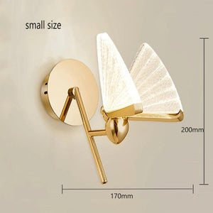 LED Wall Lamp Modern Creative Nordic Butterfly Wall Light Bedroom Living Room Bedside Staircase Corridor Aisle Lighting