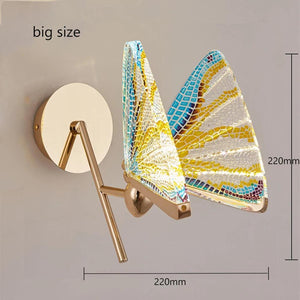 LED Wall Lamp Modern Creative Nordic Butterfly Wall Light Bedroom Living Room Bedside Staircase Corridor Aisle Lighting