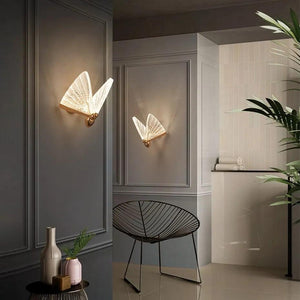 LED Wall Lamp Modern Creative Nordic Butterfly Wall Light Bedroom Living Room Bedside Staircase Corridor Aisle Lighting