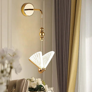 LED Wall Lamp Modern Creative Nordic Butterfly Wall Light Bedroom Living Room Bedside Staircase Corridor Aisle Lighting