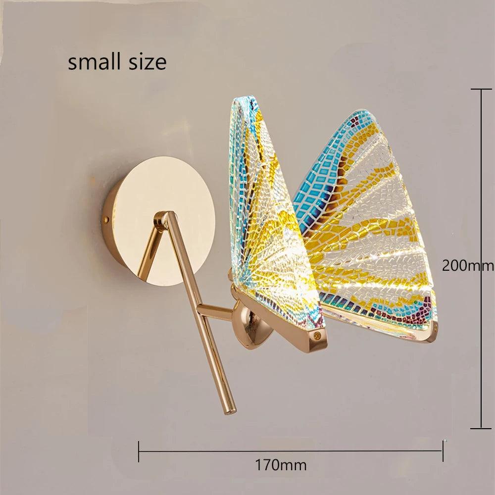 LED Wall Lamp Modern Creative Nordic Butterfly Wall Light Bedroom Living Room Bedside Staircase Corridor Aisle Lighting