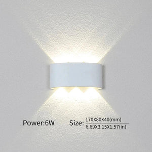 LED Wall Lamp Outdoor Waterproof Interior Wall Light 2W 4W 6W 8W 10Wminimalist creative bedroom bedside lamp