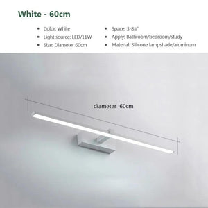 LED Wall Lamps Modern Minimalist Long Strip Black White Backdrop Lights For Bathroom Bedroom Study Decoration Lighting Fixtures