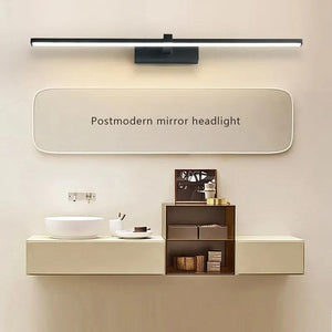 LED Wall Lamps Modern Minimalist Long Strip Black White Backdrop Lights For Bathroom Bedroom Study Decoration Lighting Fixtures