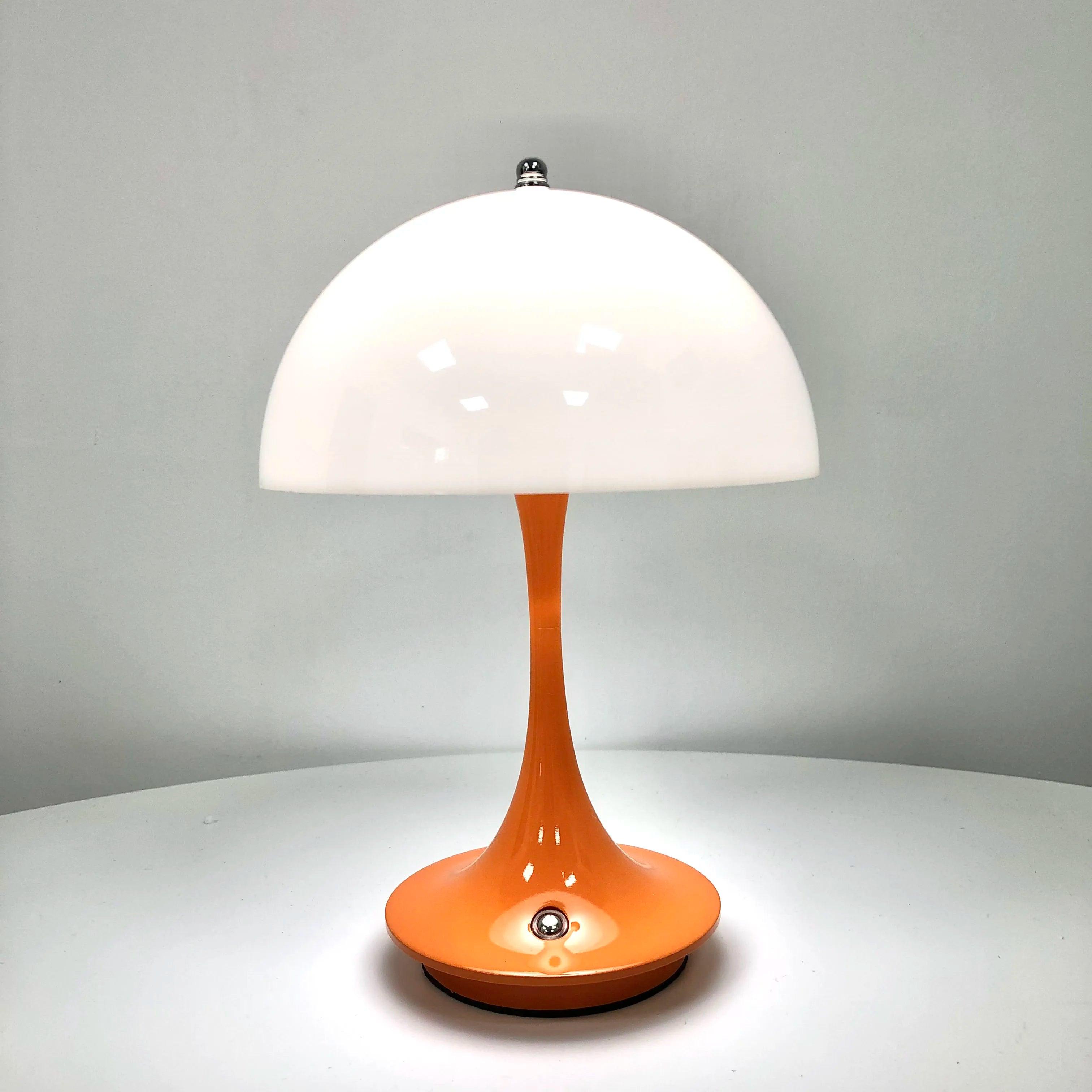 LED mushroom small table lamp portable USB charging dimmable flower bud lamp bedroom bedside lamp