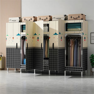 LEEGOHOME Wardrobes Closet Cloth Bedroom Furniture 85/125/166/207x45x170cm Steel Pipe Support Storage Household