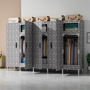 LEEGOHOME Wardrobes Closet Cloth Bedroom Furniture 85/125/166/207x45x170cm Steel Pipe Support Storage Household