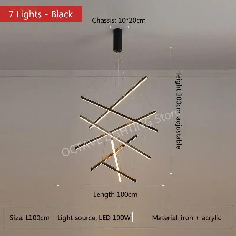 LUXURIOUS - Black Minimalist LED Pendant light