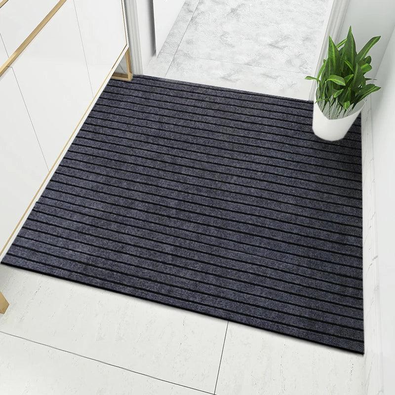 Large Thin Carpet for Mall Door Entrance Doormat Outdoor Indoor Floor Mat Non Slip Living Room Rugs Grey Kitchen Mat Can Be Cut