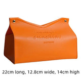 Leather Tissue Box Car Tissue Box Home Living Room Decoration Bedroom Kitchen Desktop Nordic Large Storage Box Napkin Holder