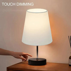 Led Bedside Lamp 3000K Brightness Adjustable Touch Switch Table Lamp With Extended Charging Port For Bedroom Desktop Decoration