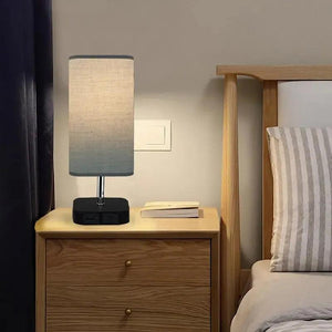 Led Bedside Lamp 3000K Brightness Adjustable Touch Switch Table Lamp With Extended Charging Port For Bedroom Desktop Decoration