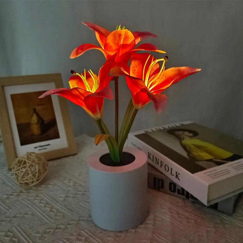 Led Sunflower Tree Lights Table Lamp Fairy Mother's Day Rose Night Light Home Party Christmas Wedding Bedroom Decoration Gift