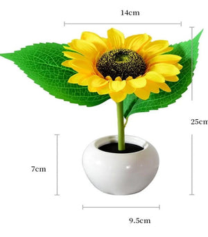 Led Sunflower Tree Lights Table Lamp Fairy Mother's Day Rose Night Light Home Party Christmas Wedding Bedroom Decoration Gift