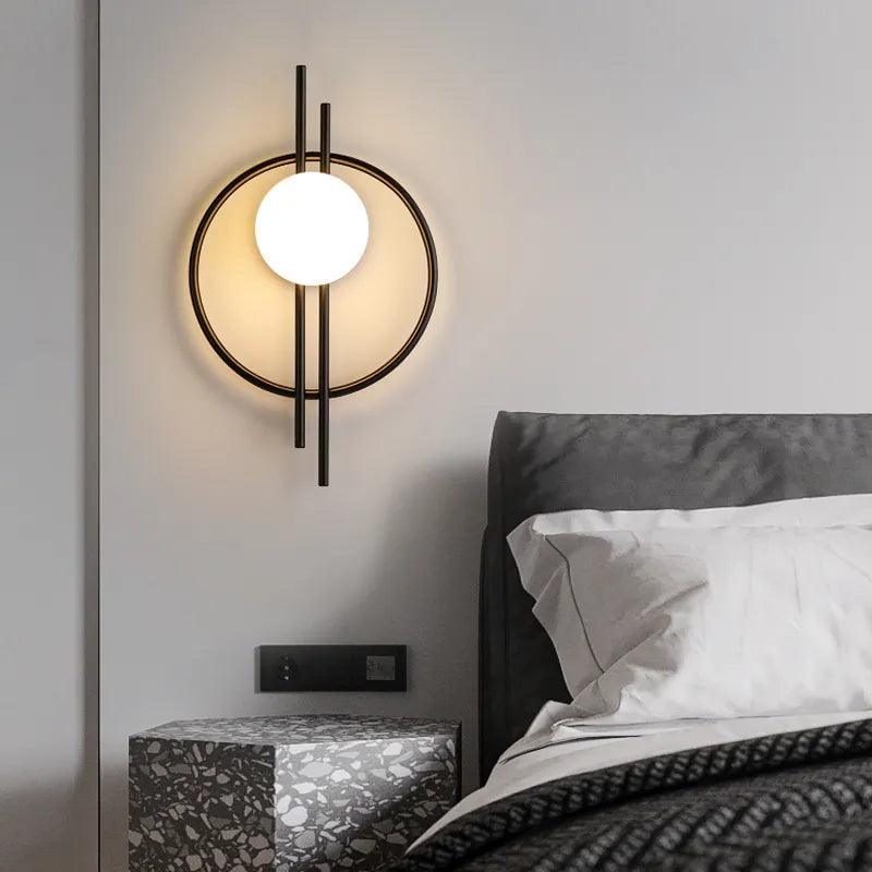 Light Luxury Modern Wall Lamp AC90-260V Living Room TV Background Wall Lamp Aisle Nordic Master Bedroom Bedside Lamp