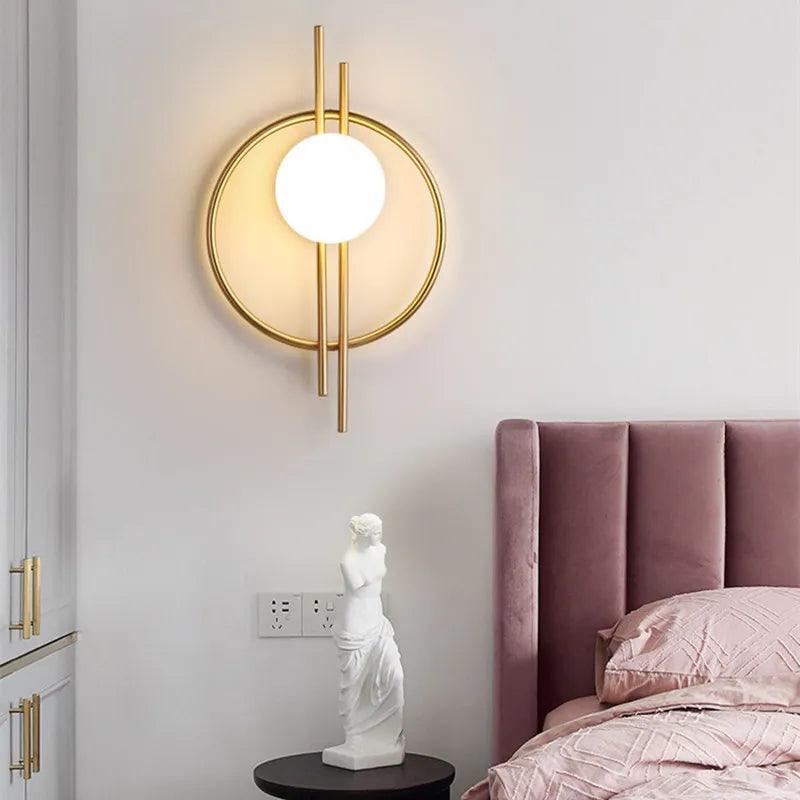 Light Luxury Modern Wall Lamp AC90-260V Living Room TV Background Wall Lamp Aisle Nordic Master Bedroom Bedside Lamp