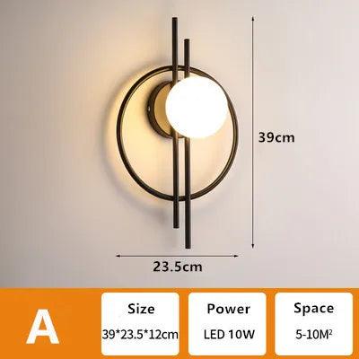 Light Luxury Modern Wall Lamp AC90-260V Living Room TV Background Wall Lamp Aisle Nordic Master Bedroom Bedside Lamp