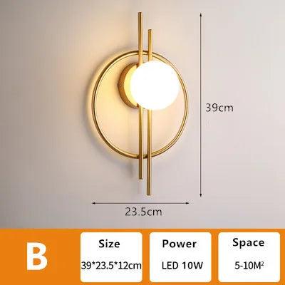 Light Luxury Modern Wall Lamp AC90-260V Living Room TV Background Wall Lamp Aisle Nordic Master Bedroom Bedside Lamp