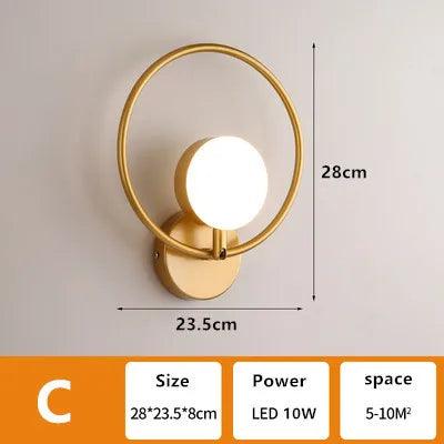 Light Luxury Modern Wall Lamp AC90-260V Living Room TV Background Wall Lamp Aisle Nordic Master Bedroom Bedside Lamp